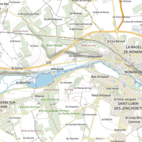 Plan cartographique de Plan d'Eau de Bellegarde