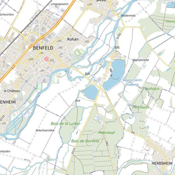 Plan cartographique de Plan d'eau de Benfeld