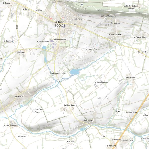 Plan cartographique de Plan d'eau de Bény-Bocage
