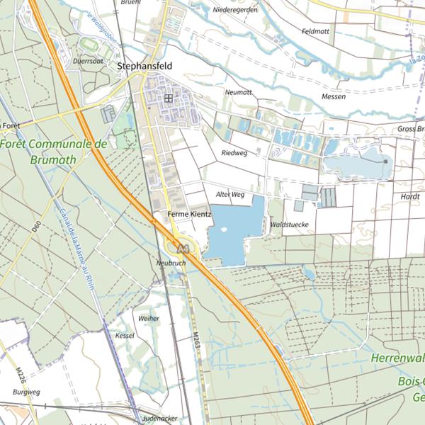 Plan cartographique de Plan d'eau de Brumath