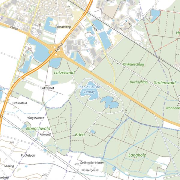 Plan cartographique de Plan d'Eau de Cernay