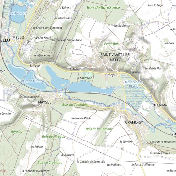 Plan cartographique de Plan d'Eau de Chantraine