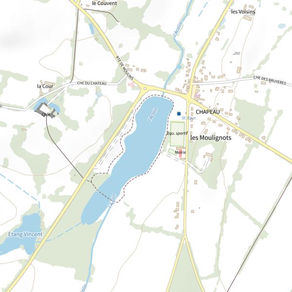 Plan cartographique de Plan d'Eau de Chapeau