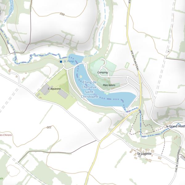 Plan cartographique de Plan d'Eau de Cherveux