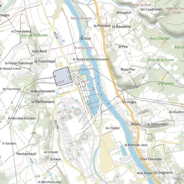 Plan cartographique de Plan d'Eau de Civaux
