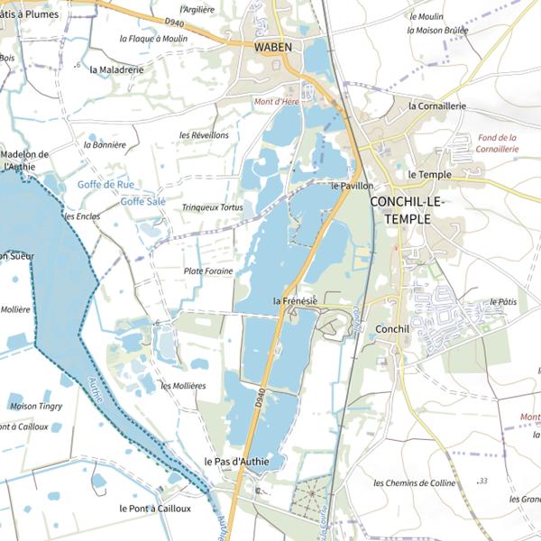Plan cartographique de Plan d'Eau de Conchil-le-Temple
