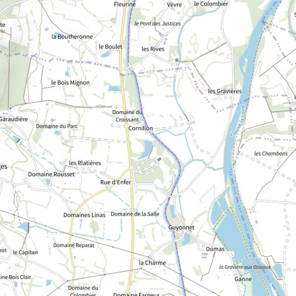Plan cartographique de Plan d'Eau de Cornillon