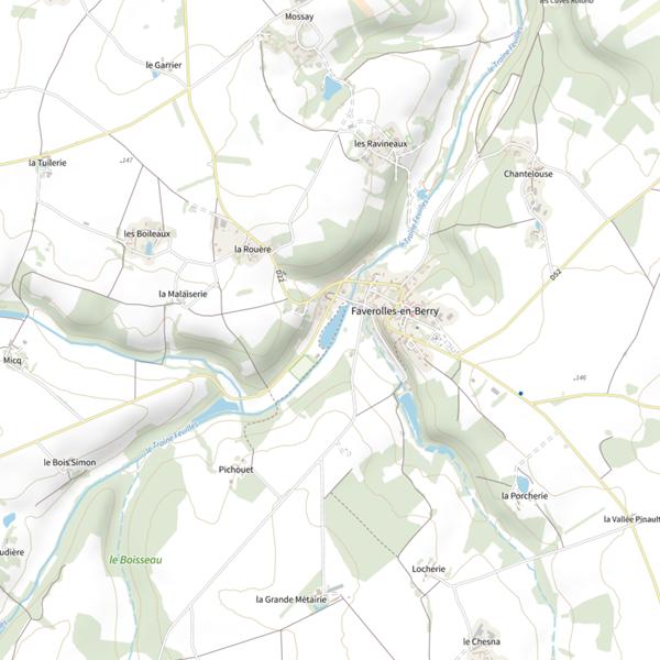 Plan cartographique de Plan d'Eau de Faverolles