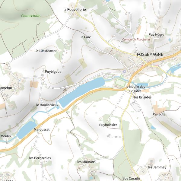 Plan cartographique de Plan d'eau de Fossemagne