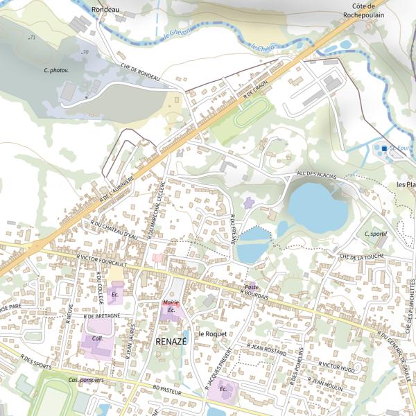 Plan cartographique de Plan d'eau de Fresne