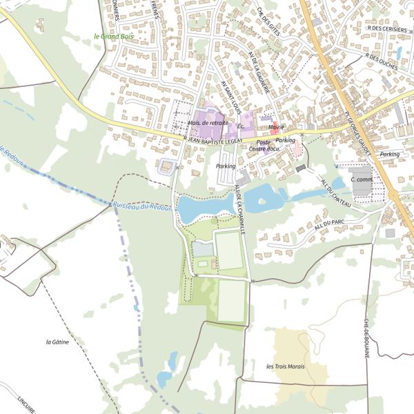 Plan cartographique de Plan d'Eau de Geneston
