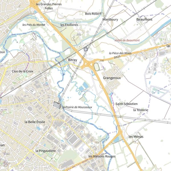 Plan cartographique de Plan d'Eau de Grangeroux