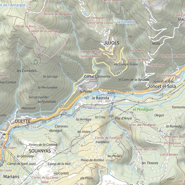 Plan cartographique de Plan d'eau de la Bastide