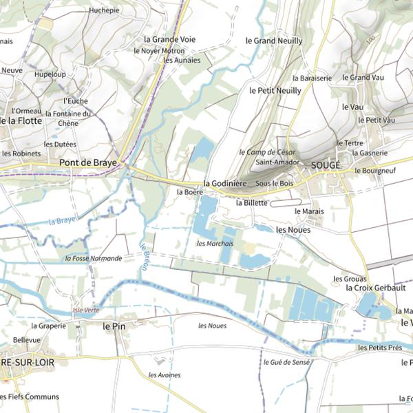 Plan cartographique de Plan d'eau de la Chauffetière - Sougé