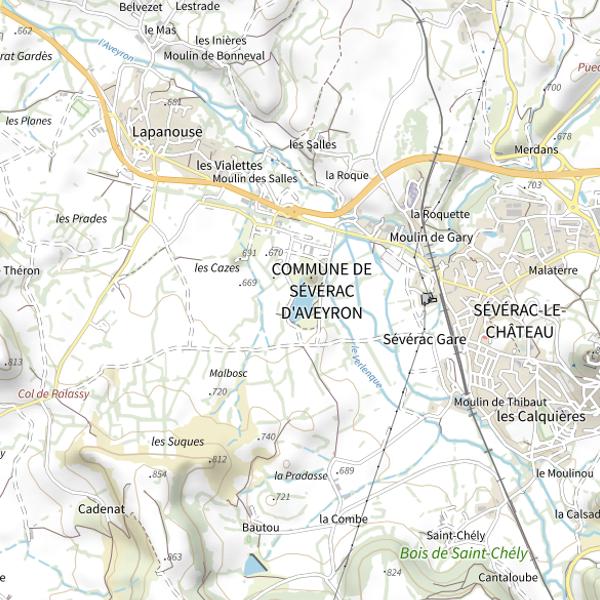 Plan cartographique de Plan d'eau de la Cisba (lâchers de truites)