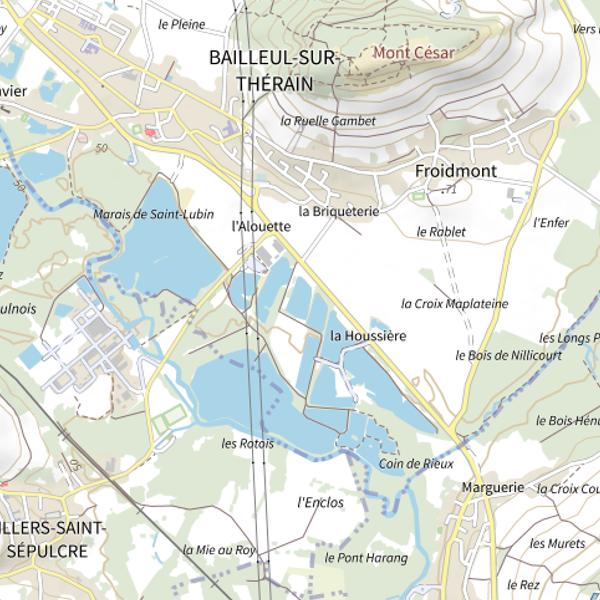 Plan cartographique de Plan d'Eau de la Commune de Bailleul-sur-Thérain