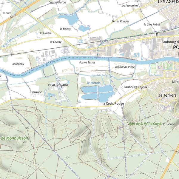 Plan cartographique de Plan d'Eau de la Commune de Beaurepaire