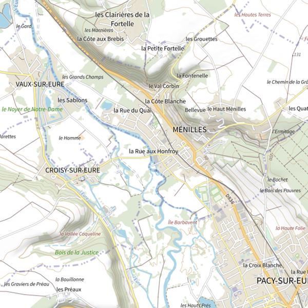 Plan cartographique de Plan d'Eau de la Commune de Croisy-sur-Eure