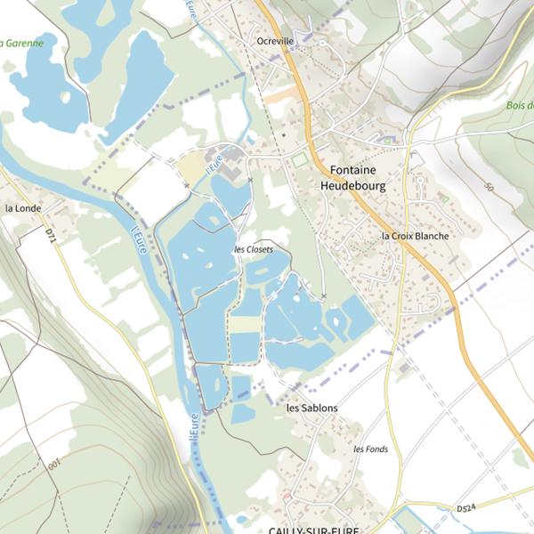 Plan cartographique de Plan d'Eau de la Commune de Fontaine-Heudebourg
