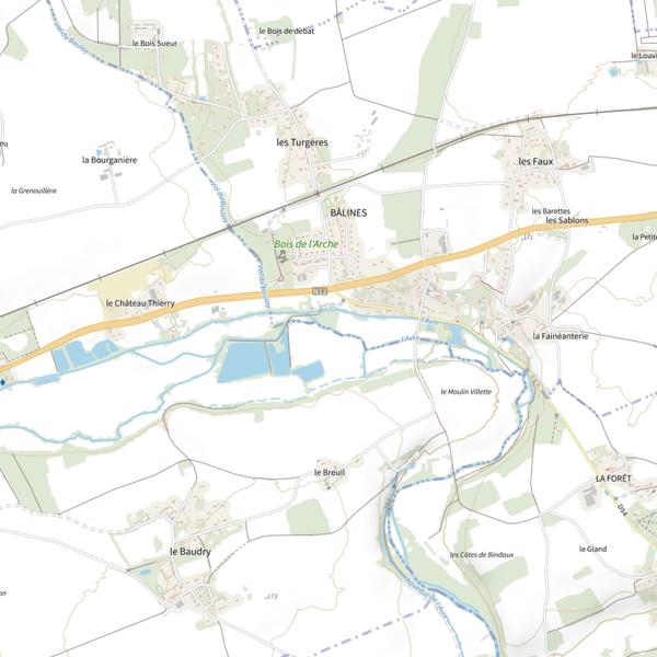 Plan cartographique de Plan d'Eau de la Commune de Verneuil-sur-Avre