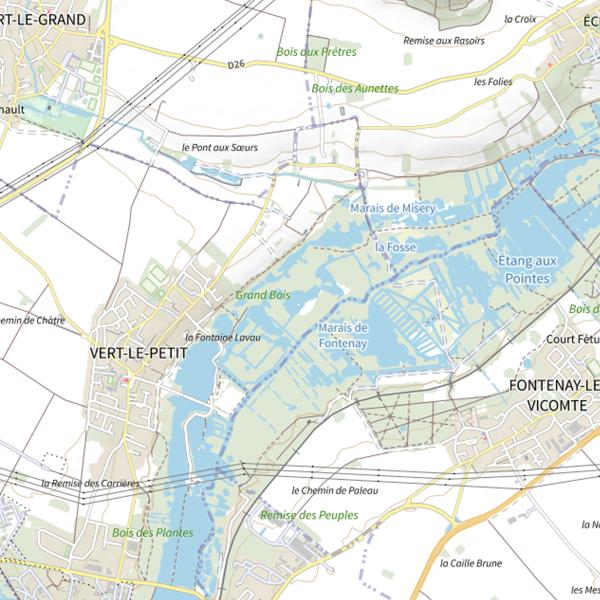 Plan cartographique de Plan d'Eau de la Commune de Vert-le-Petit