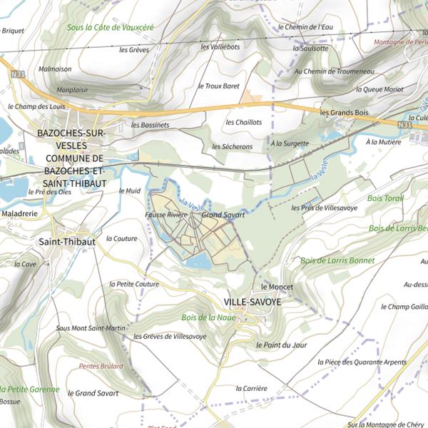 Plan cartographique de Plan d'Eau de la Commune de Ville-Savoye