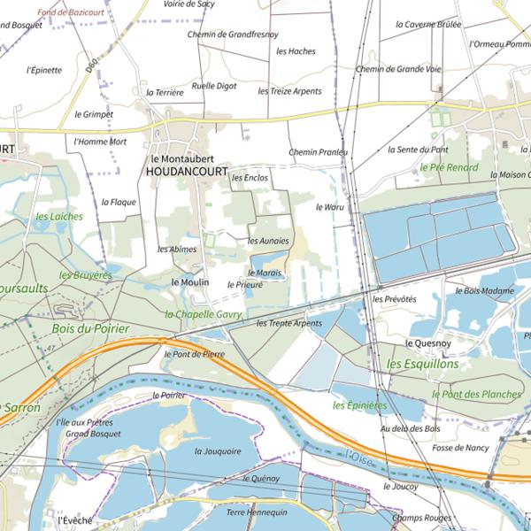 Plan cartographique de Plan d'Eau de la Commune d'Houdancourt