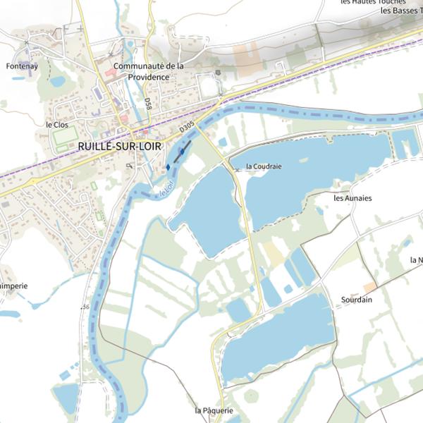 Plan cartographique de Plan d’eau de la Coudraie