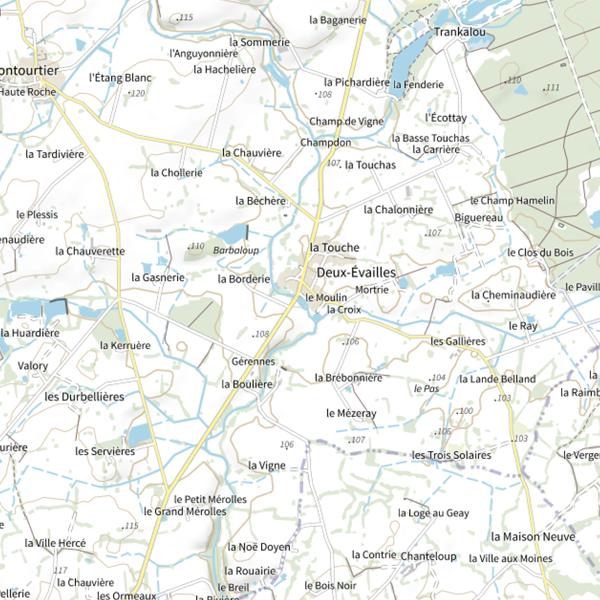 Plan cartographique de Plan d'Eau de la Fenderie