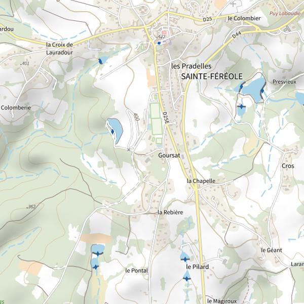 Plan cartographique de Plan d'eau de La Ferté