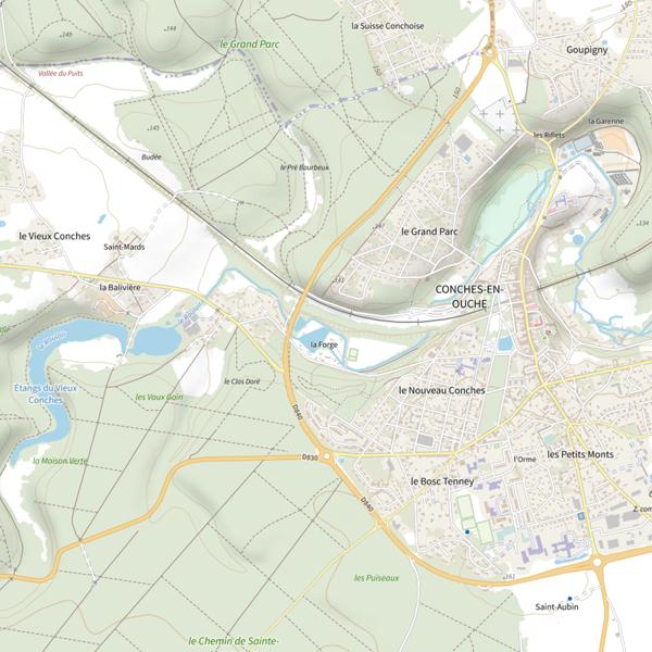 Plan cartographique de Plan d'Eau de la Forge