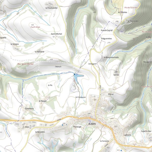 Plan cartographique de Plan d'Eau de la Franquèze