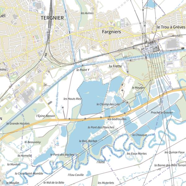 Plan cartographique de Plan d'Eau de la Frette