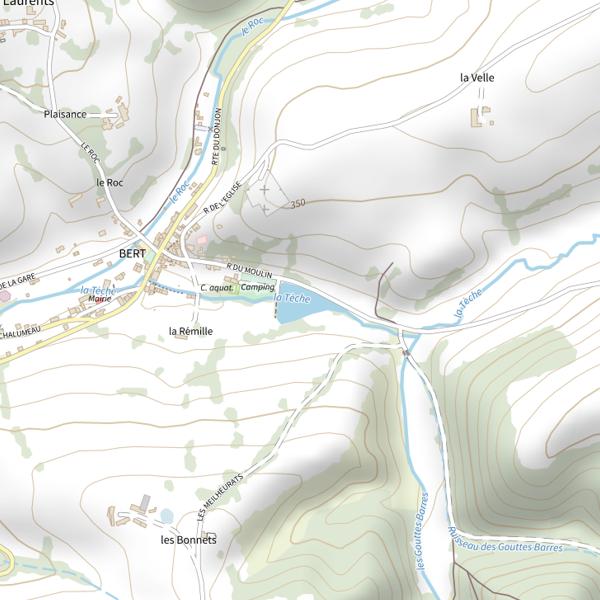 Plan cartographique de Plan d'Eau de la Grande Ouche