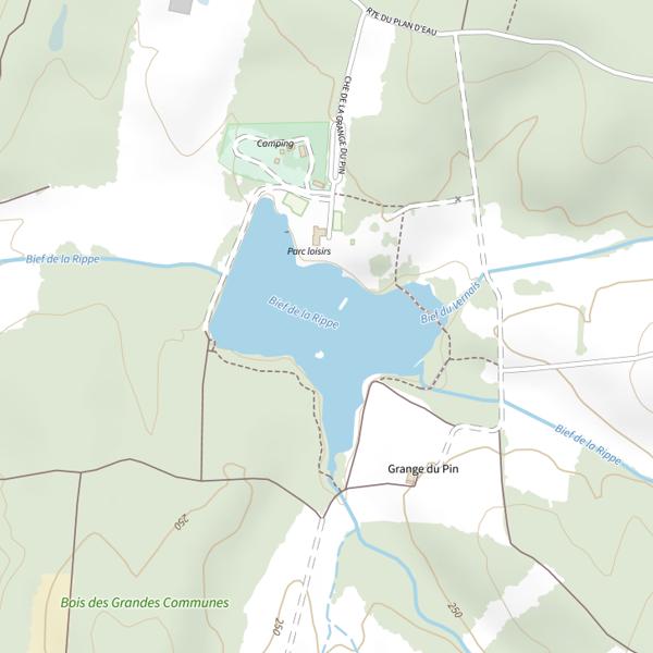 Plan cartographique de Plan d'Eau de la Grange du Pin