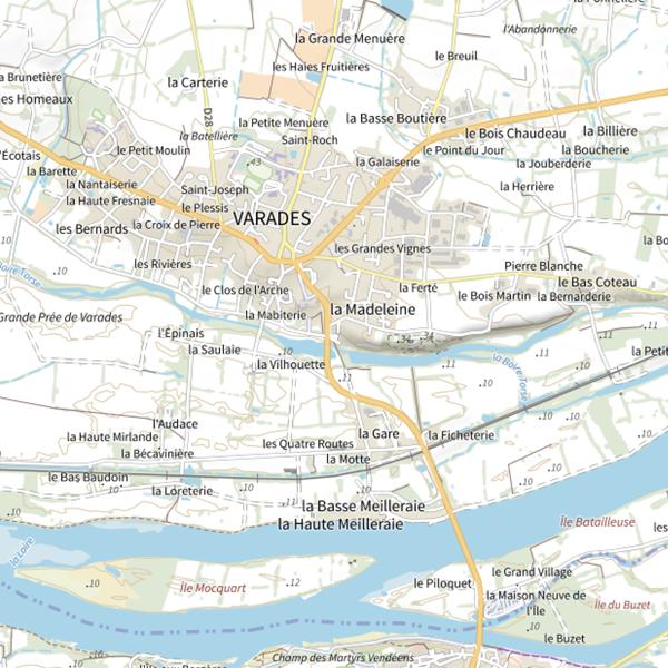 Plan cartographique de Plan d'eau de la gravelle