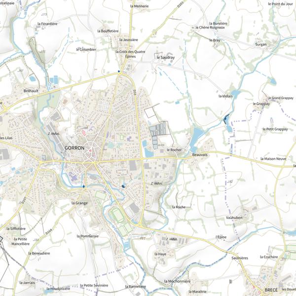 Plan cartographique de Plan d'eau de La Motte