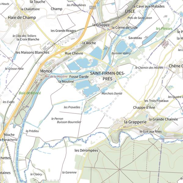 Plan cartographique de Plan d’eau de la Mouline