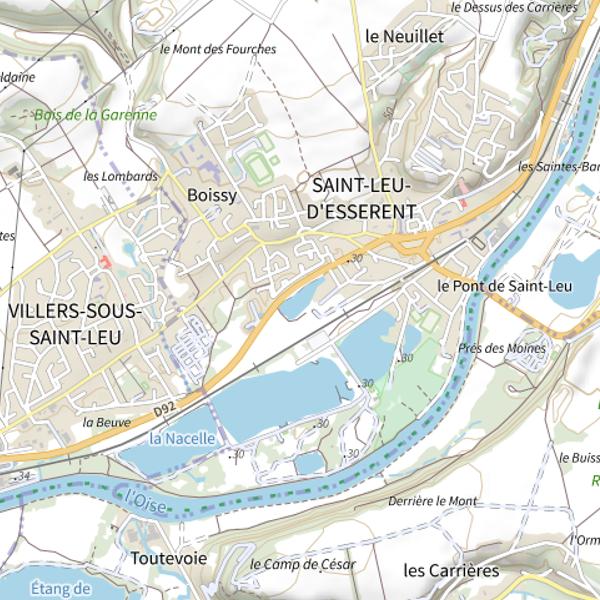 Plan cartographique de Plan d'Eau de la Nacelle