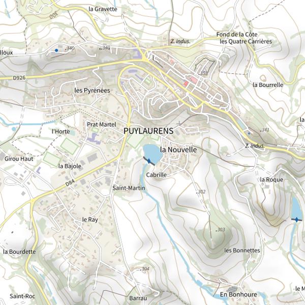 Plan cartographique de Plan d'Eau de la Nouvelle
