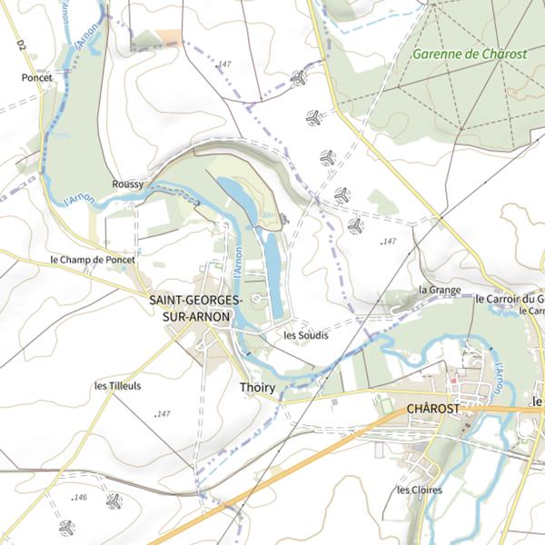 Plan cartographique de Plan d'Eau de la Presle