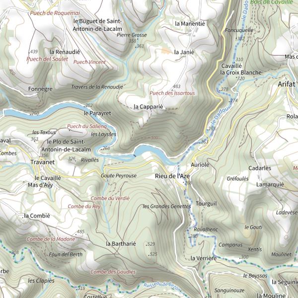 Plan cartographique de Plan d'Eau de la Roque