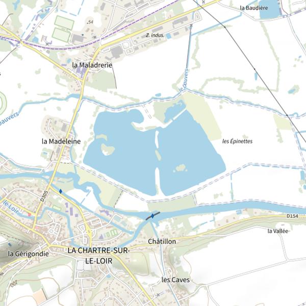 Plan cartographique de Plan d'Eau de la Rougeraie