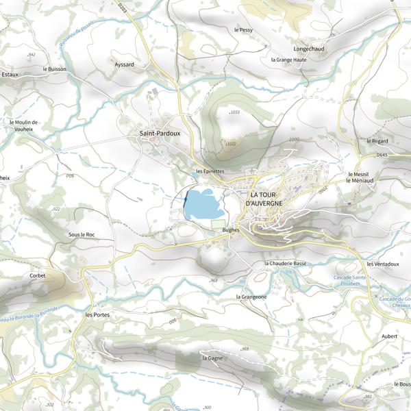 Plan cartographique de Plan d'eau de la Tour d'Auvergne