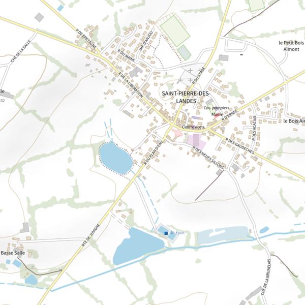 Plan cartographique de Plan d'eau de la Vannelière