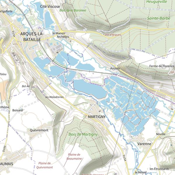 Plan cartographique de Plan d'Eau de la Varenne