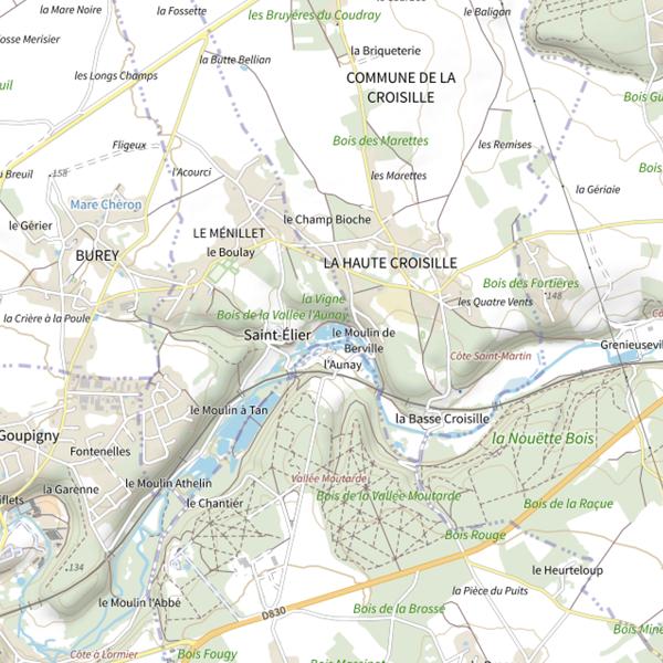 Plan cartographique de Plan d'Eau de la Vigne