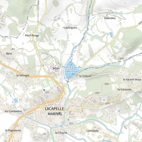 Plan cartographique de Plan d'Eau de Lacapelle-Marival