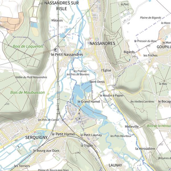 Plan cartographique de Plan d'eau de Launay