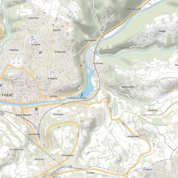 Plan cartographique de Plan d'eau de Le Surgié